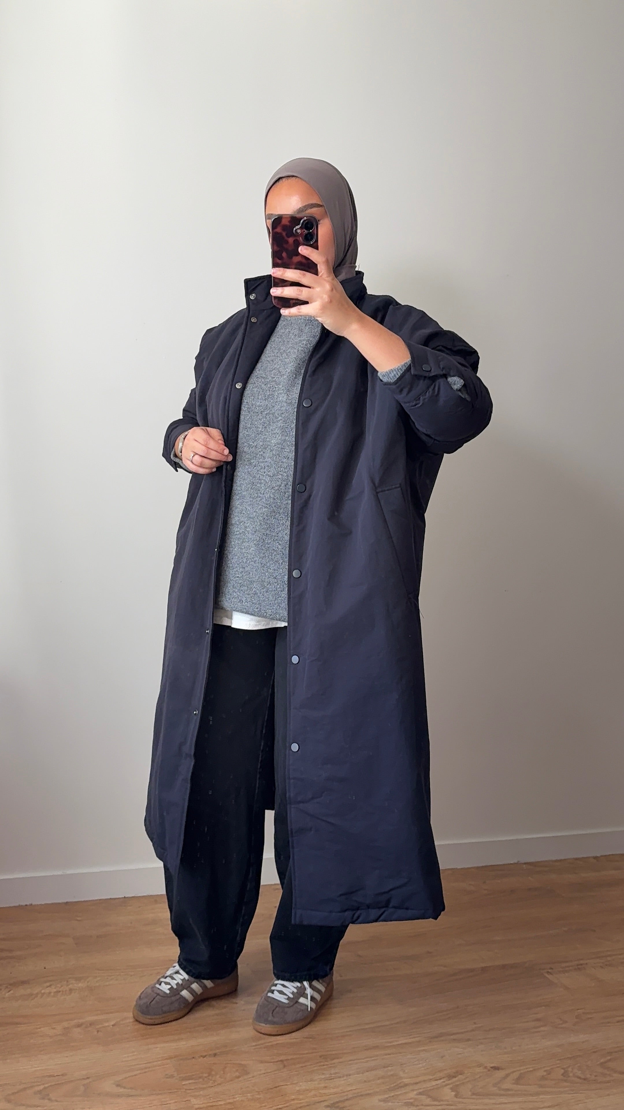Manteau Oversize Long Blue Navy