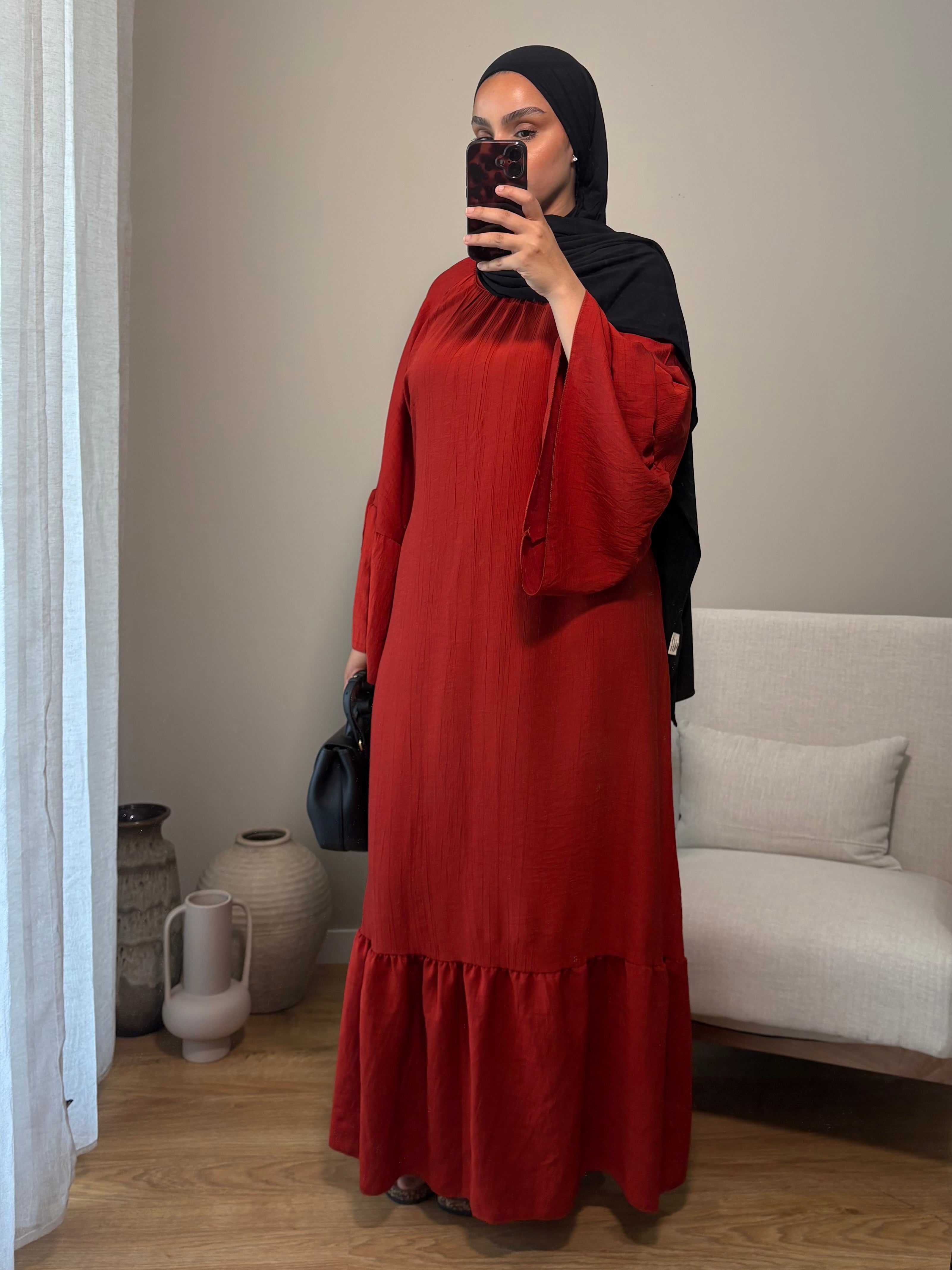 Robe à volant | Brique