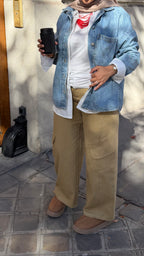 Pantalon cargo | Beige