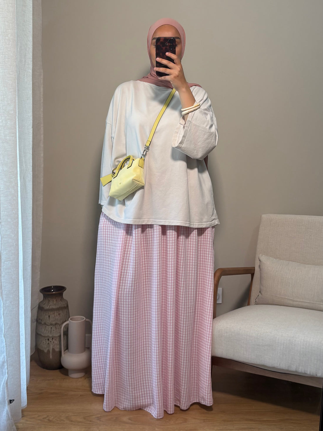 Jupe Vichy | Rose