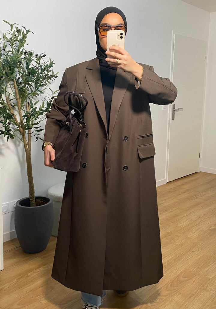 Blazer Long Nina marron