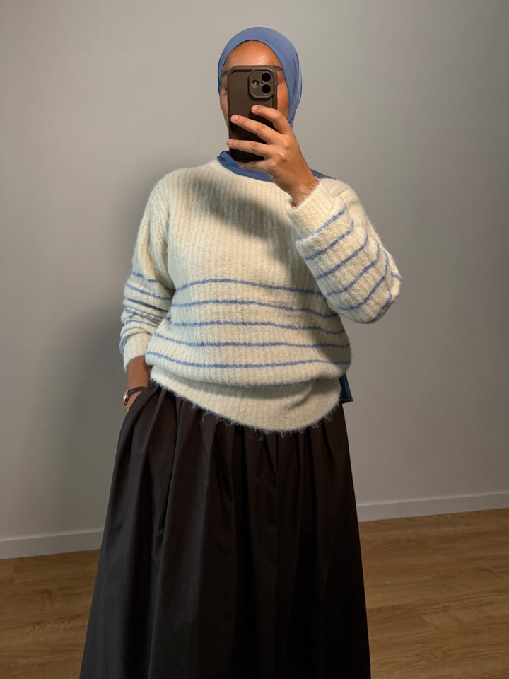 Pull Rayures Bleu