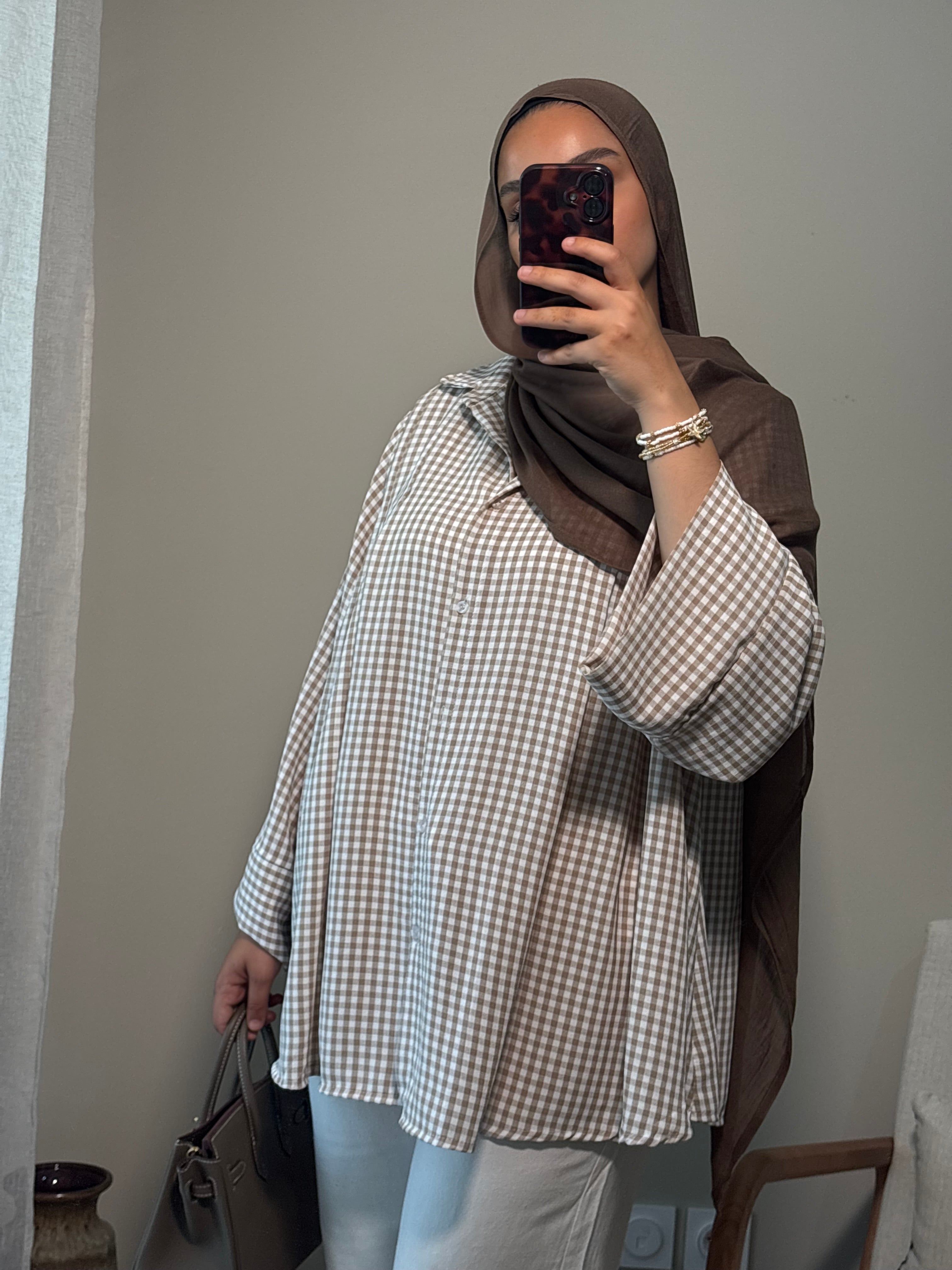 Chemise Vichy | Beige