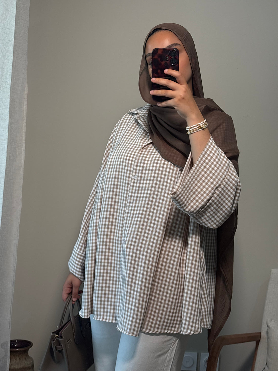 Chemise Vichy | Beige
