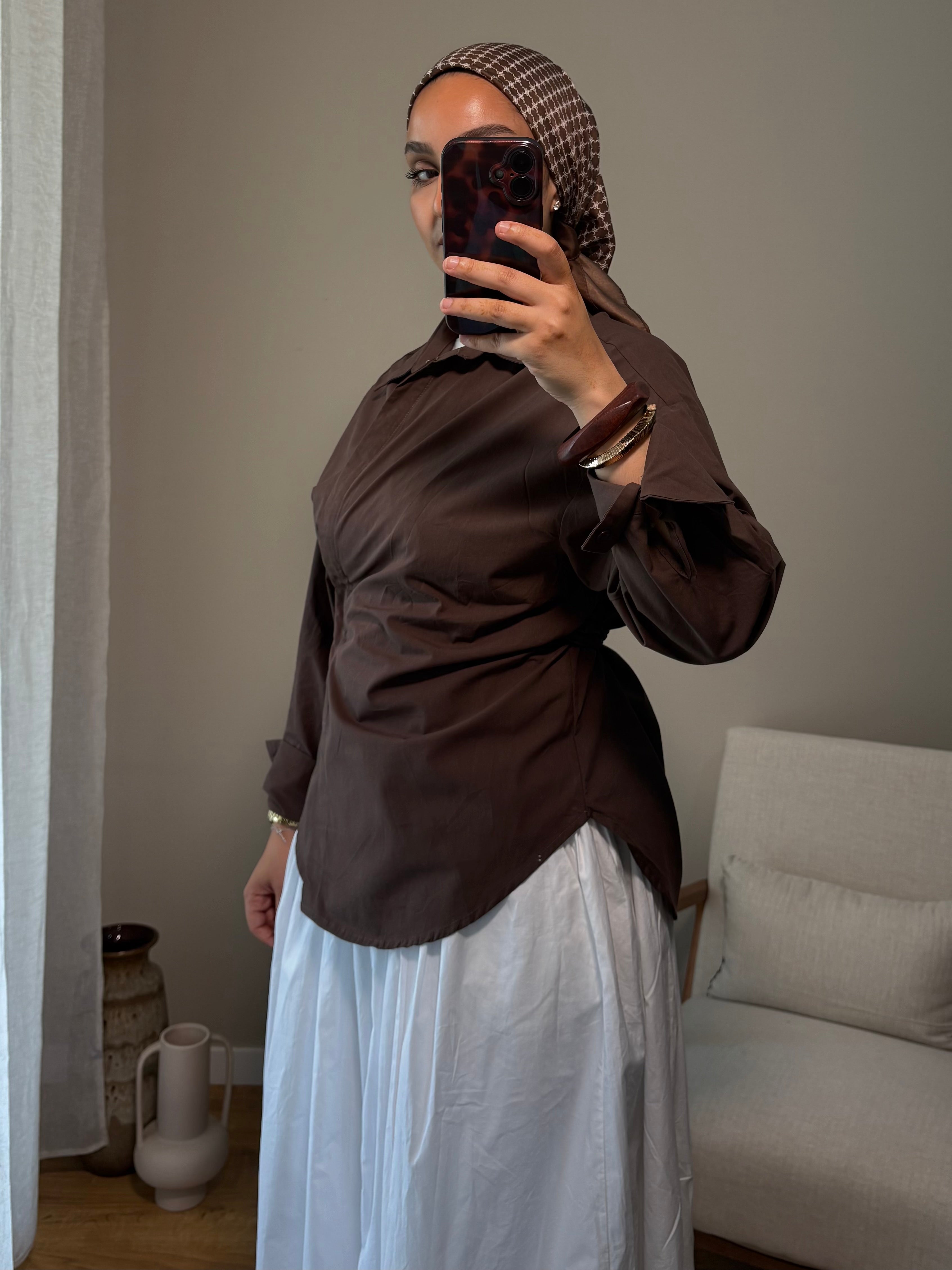 Chemise ajustable | Marron